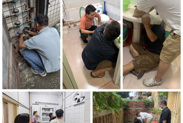 夏暖桑榆·先锋惠民 ——后勤基建处第一、二党支部、离退处党委离休在职党支部联合开展退休教职工居家维修办实事活动